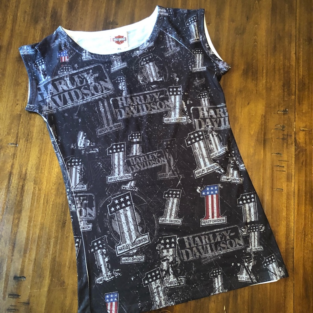 Harley-Davidson Crew Neck Sleeveless T-Shirt